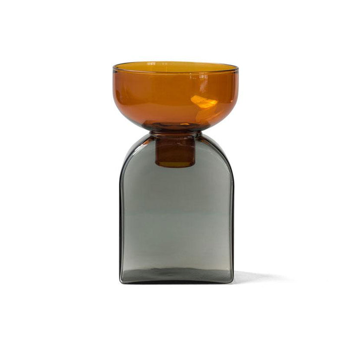 TWO TONE VASE | Square | Amber×Gray