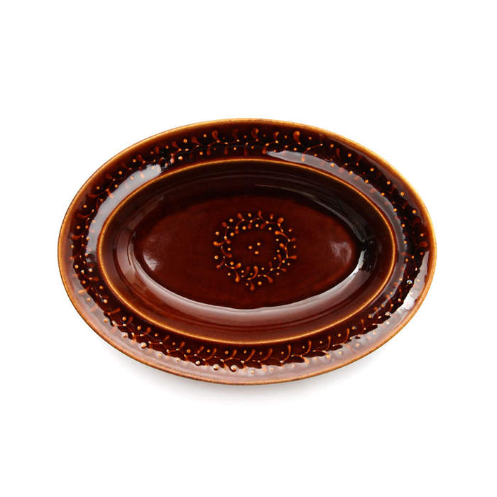 DAYS OF KURAWANKA | SLIPWARE - Oval plate | amabro